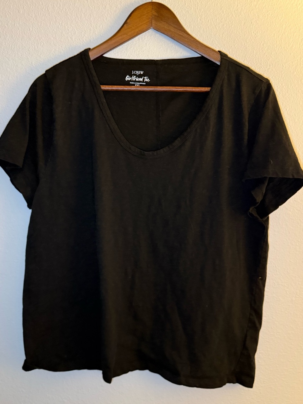 J. Crew Black Scoop Neck Short Sleeve Tee